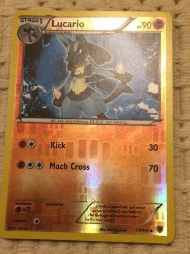 Lucario #77 — Uragano Plasma (Reverse Holo)