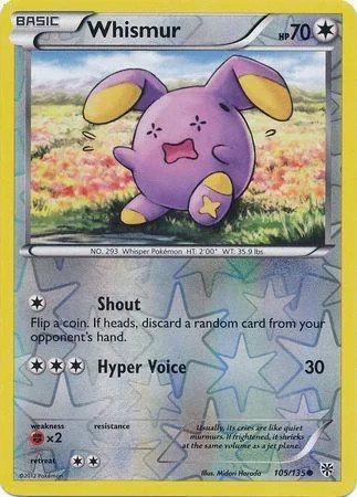 Whismur #105 — Tormenta Plasma (Reverse Holo)