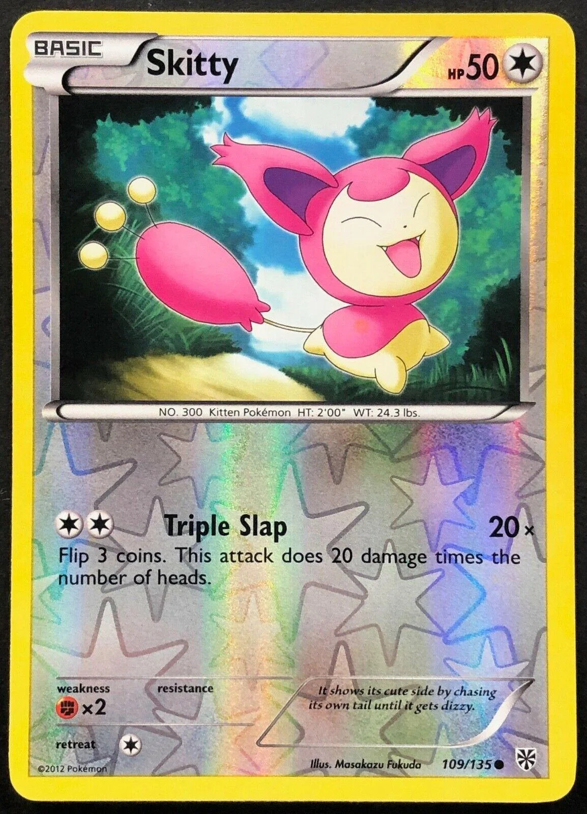 Skitty #109 — Uragano Plasma (Reverse Holo)