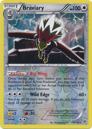 Braviary #116 — Tempestade de Plasma (Reverse Holo)