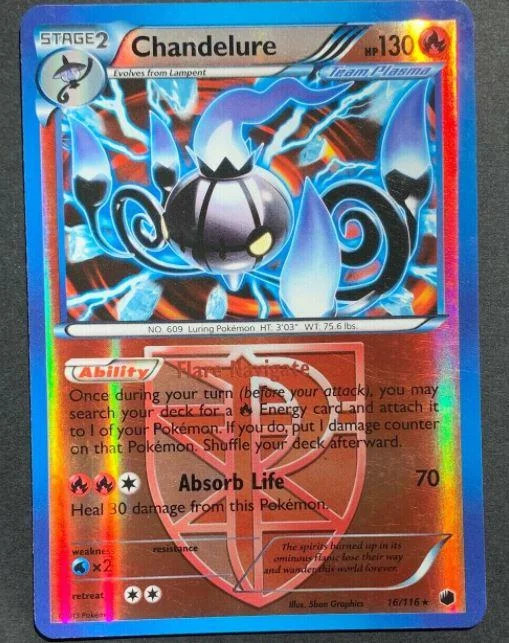 Chandelure #16 — Glaciación Plasma (Reverse Holo)