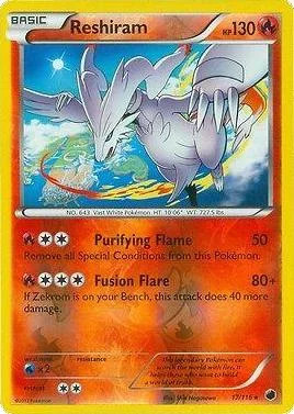 Reshiram #17 — Congelamento de Plasma (Reverse Holo)