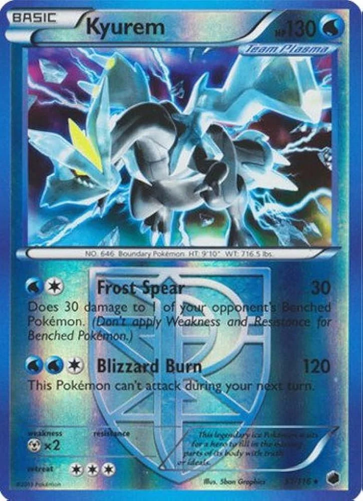 Kyurem #31 — Glaciación Plasma (Reverse Holo)