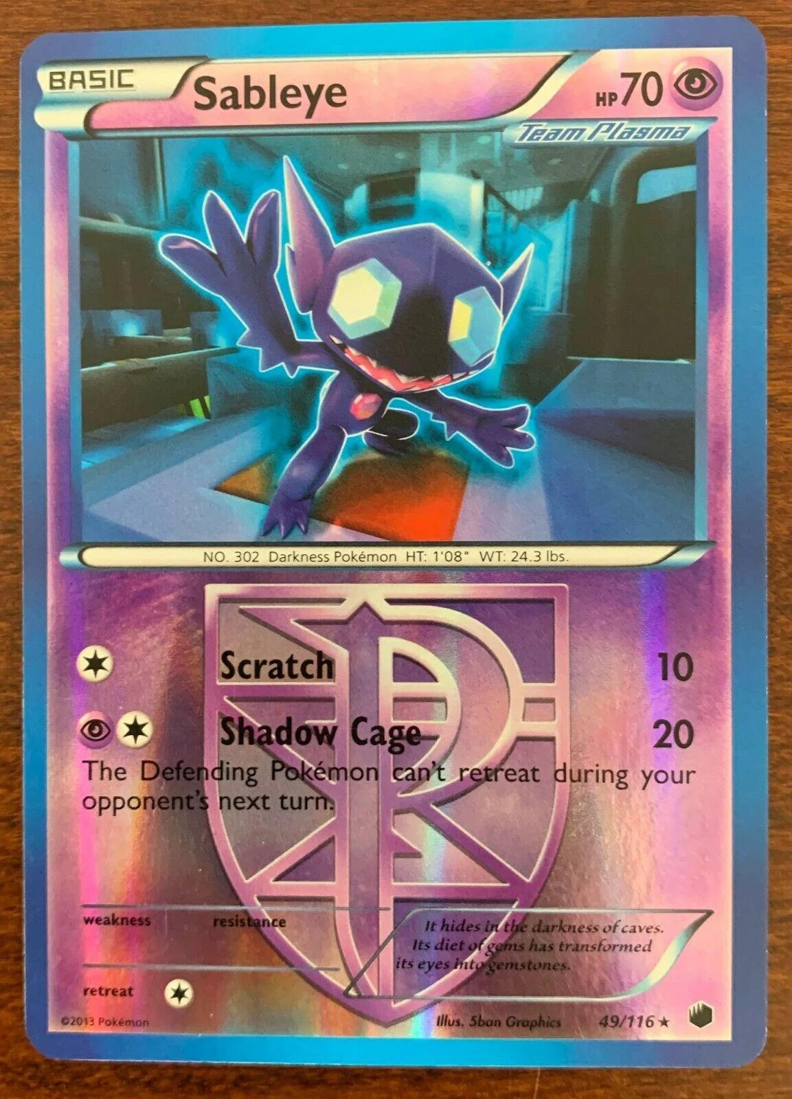 Sableye #49 — Glaciación Plasma (Reverse Holo)
