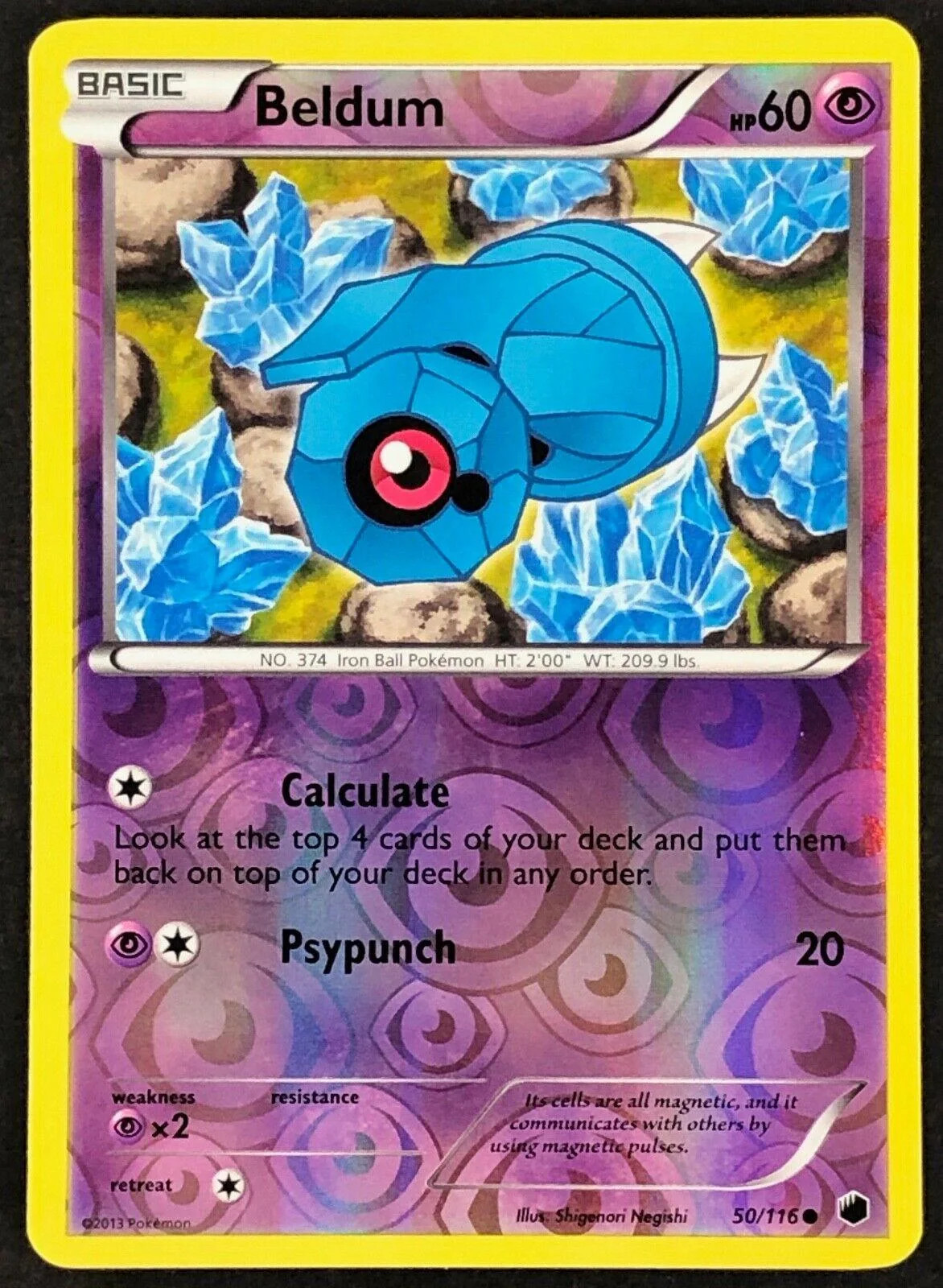 Beldum #50 — Congelamento de Plasma (Reverse Holo)