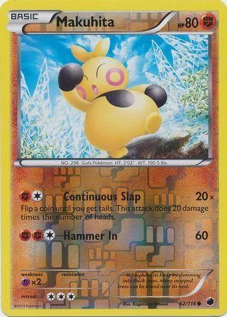 Makuhita #62 — Plasma-Frost (Reverse Holo)