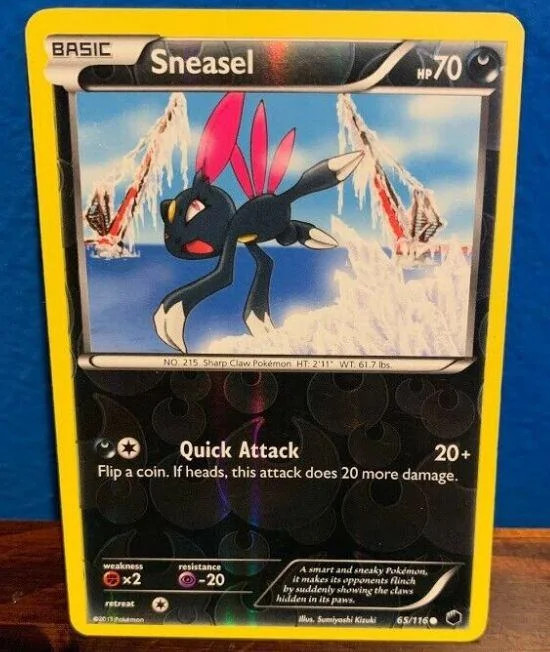 Sneasel #65 — Congelamento de Plasma (Reverse Holo)