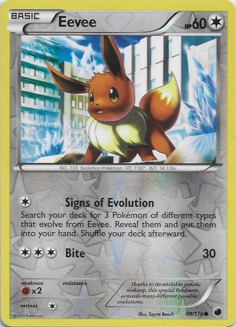 Eevee #90 — Congelamento de Plasma (Reverse Holo)