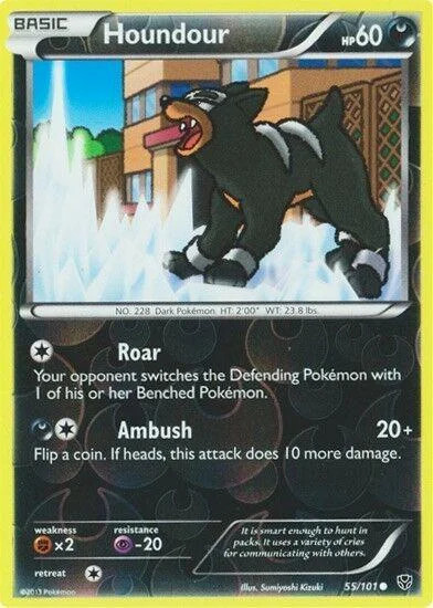 Houndour #55 — Plasma Blast (Reverse Holo)
