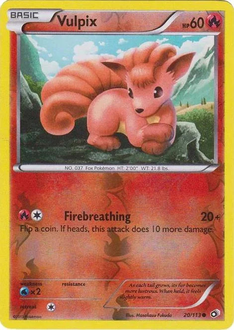 Vulpix #20 — Legendary Treasures (Reverse Holo)