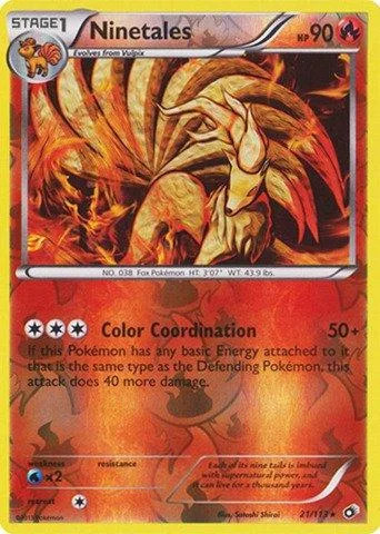 Ninetales #21 — Legendary Treasures (Reverse Holo)