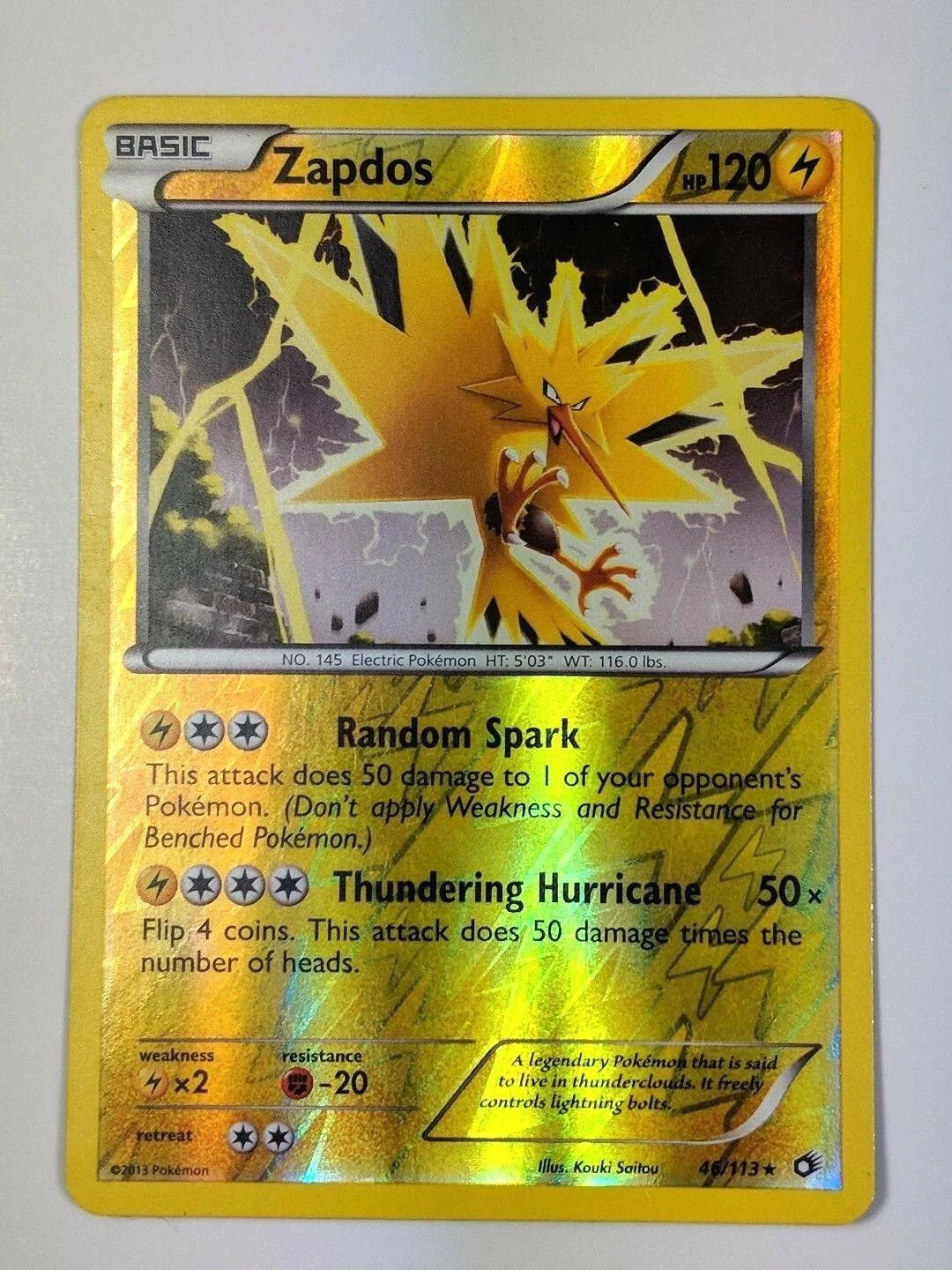 Zapdos #46 — Legendary Treasures (Reverse Holo)