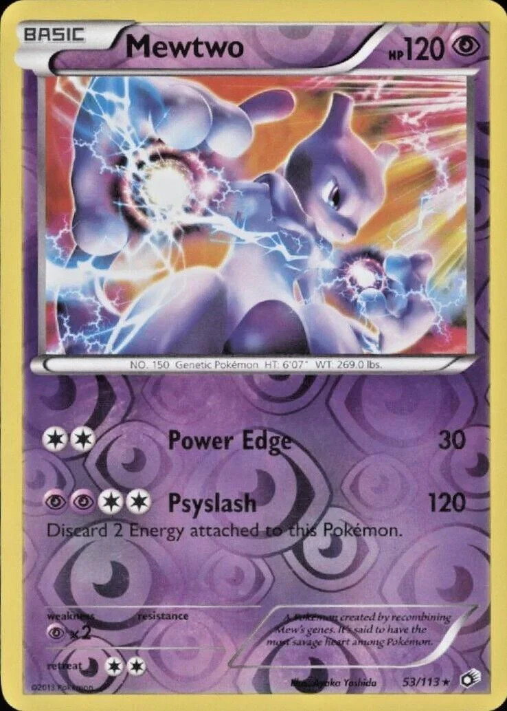 Mewtwo #53 — Tesouros Lendários (Reverse Holo)