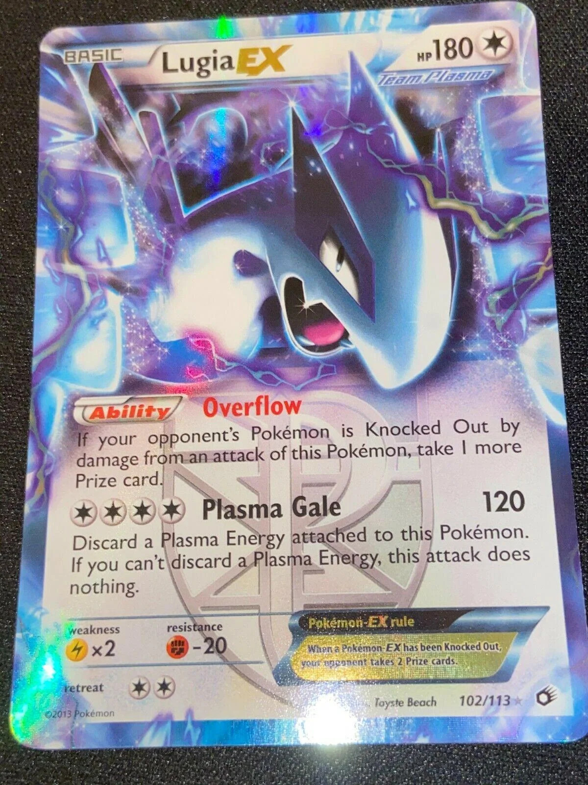 Lugia EX #102 — Legendary Treasures (Reverse Holo)
