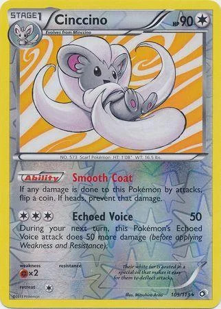 Cinccino #105 — Tesouros Lendários (Reverse Holo)