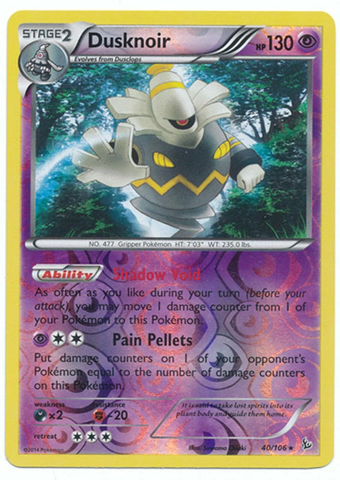 Dusknoir #40 — Flash de Fogo (Reverse Holo)