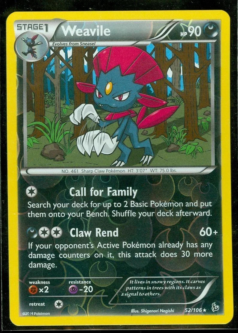 Weavile #52 — Fuoco Infernale (Reverse Holo)