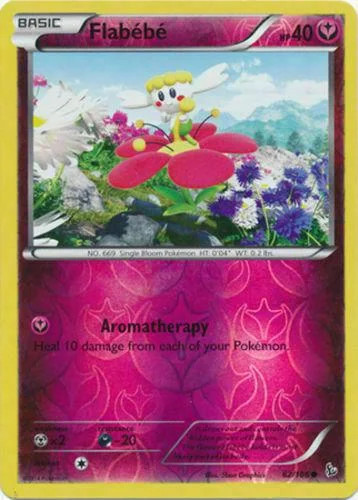 Flabébé #62 — Flash de Fogo (Reverse Holo)