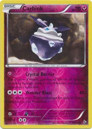 Carbink #68 — Flash de Fogo (Reverse Holo)