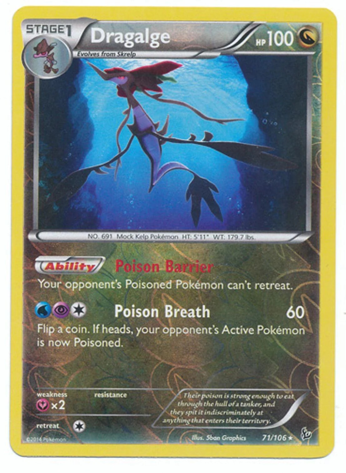 Dragalge #71 — Flashfire (Reverse Holo)