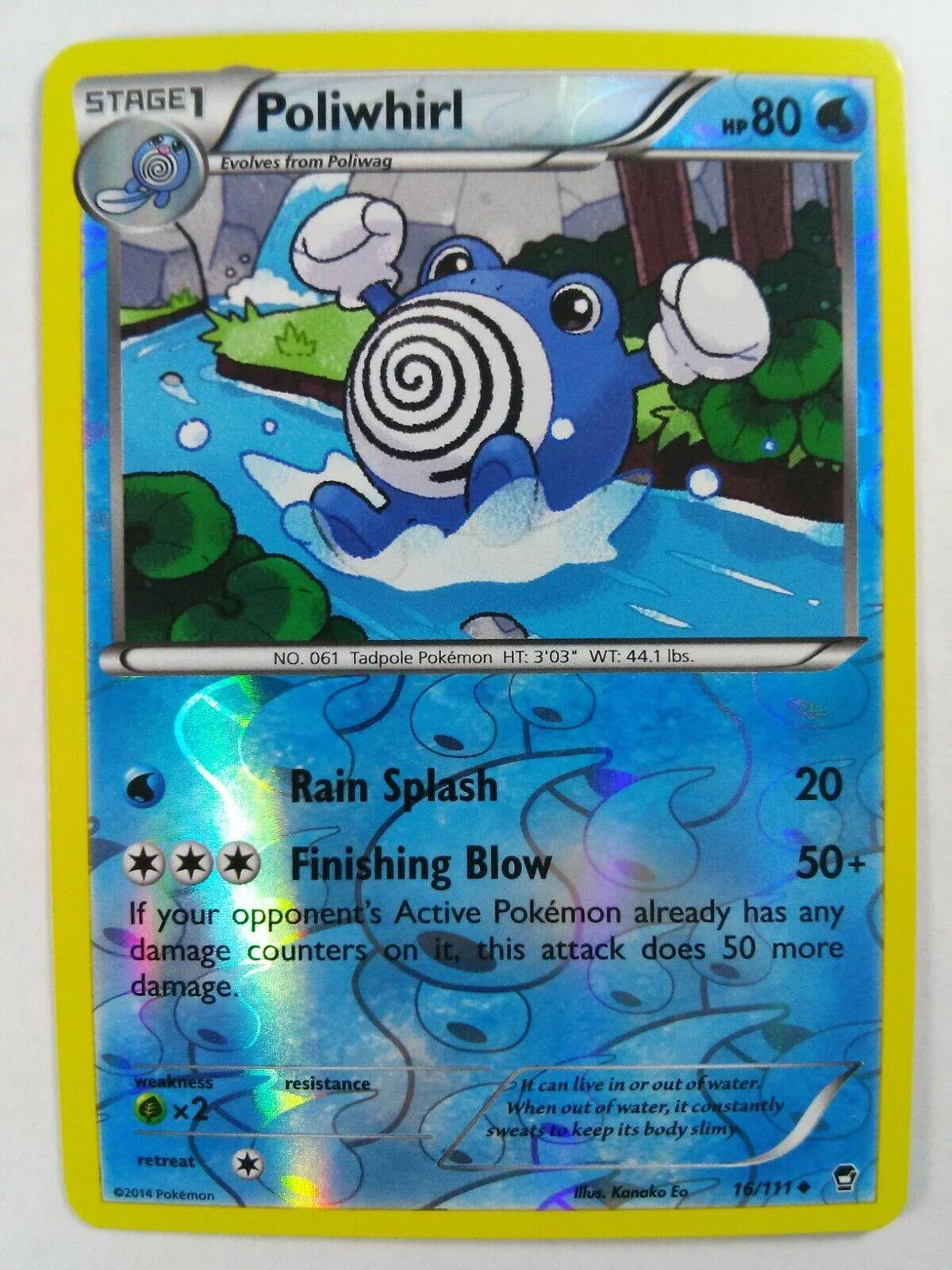 Poliwhirl #16 — Punhos Furiosos (Reverse Holo)