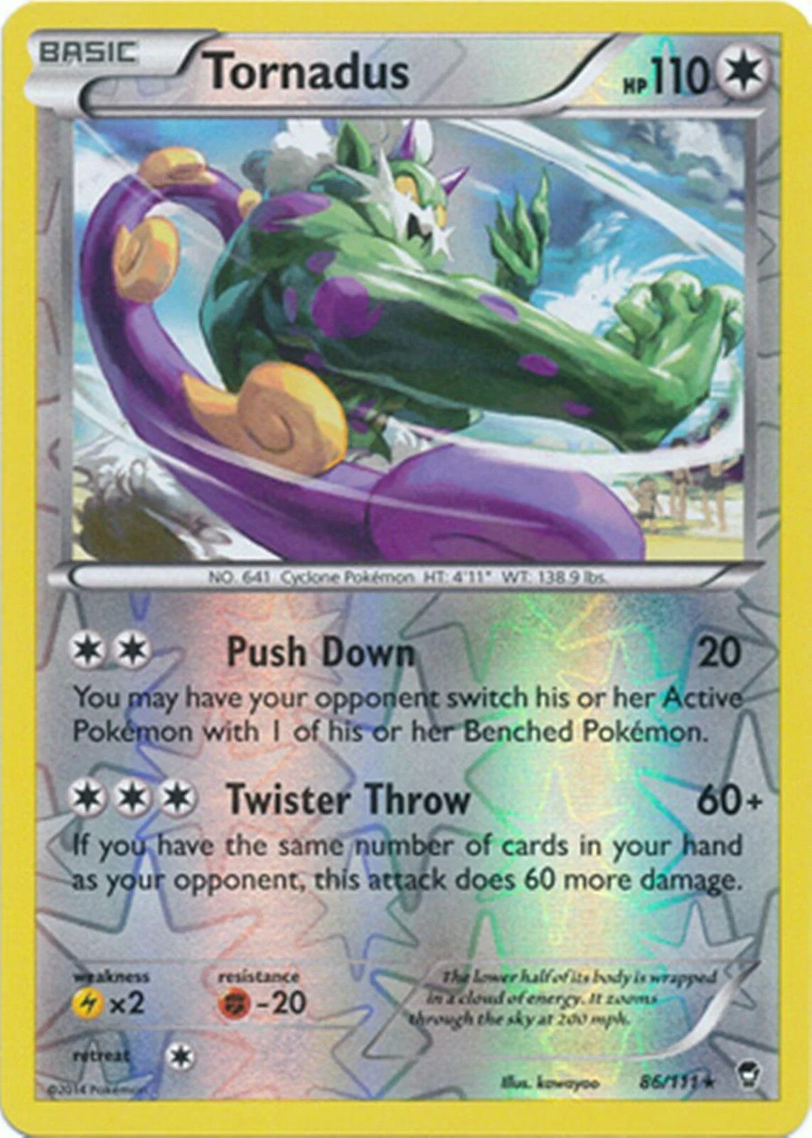 Tornadus #86 — Furious Fists (Reverse Holo)