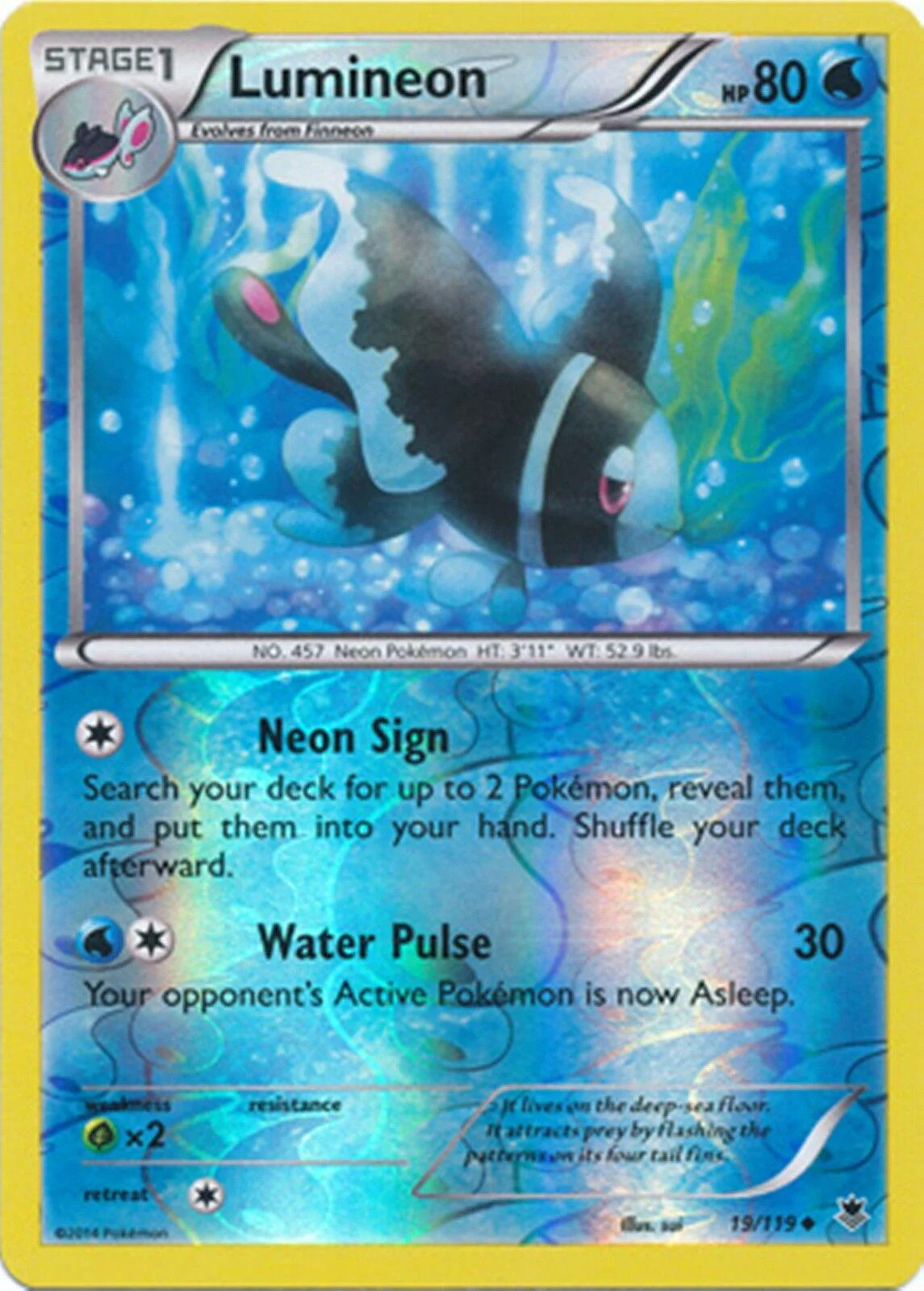 Lumineon #19 — Fuerzas Fantasmales (Reverse Holo)