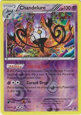 Chandelure #43 — Fuerzas Fantasmales (Reverse Holo)