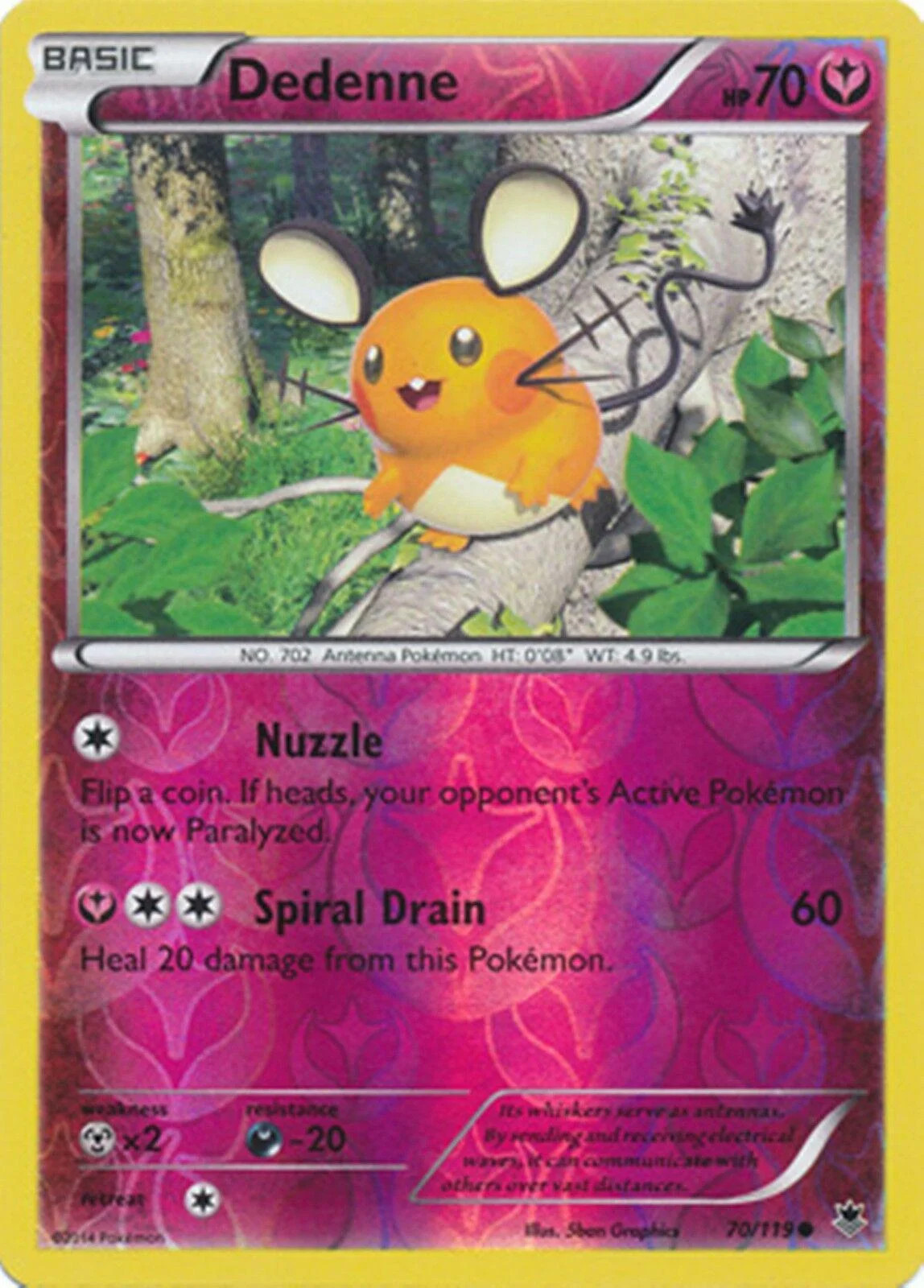 Dedenne #70 — Forze Spettrali (Reverse Holo)
