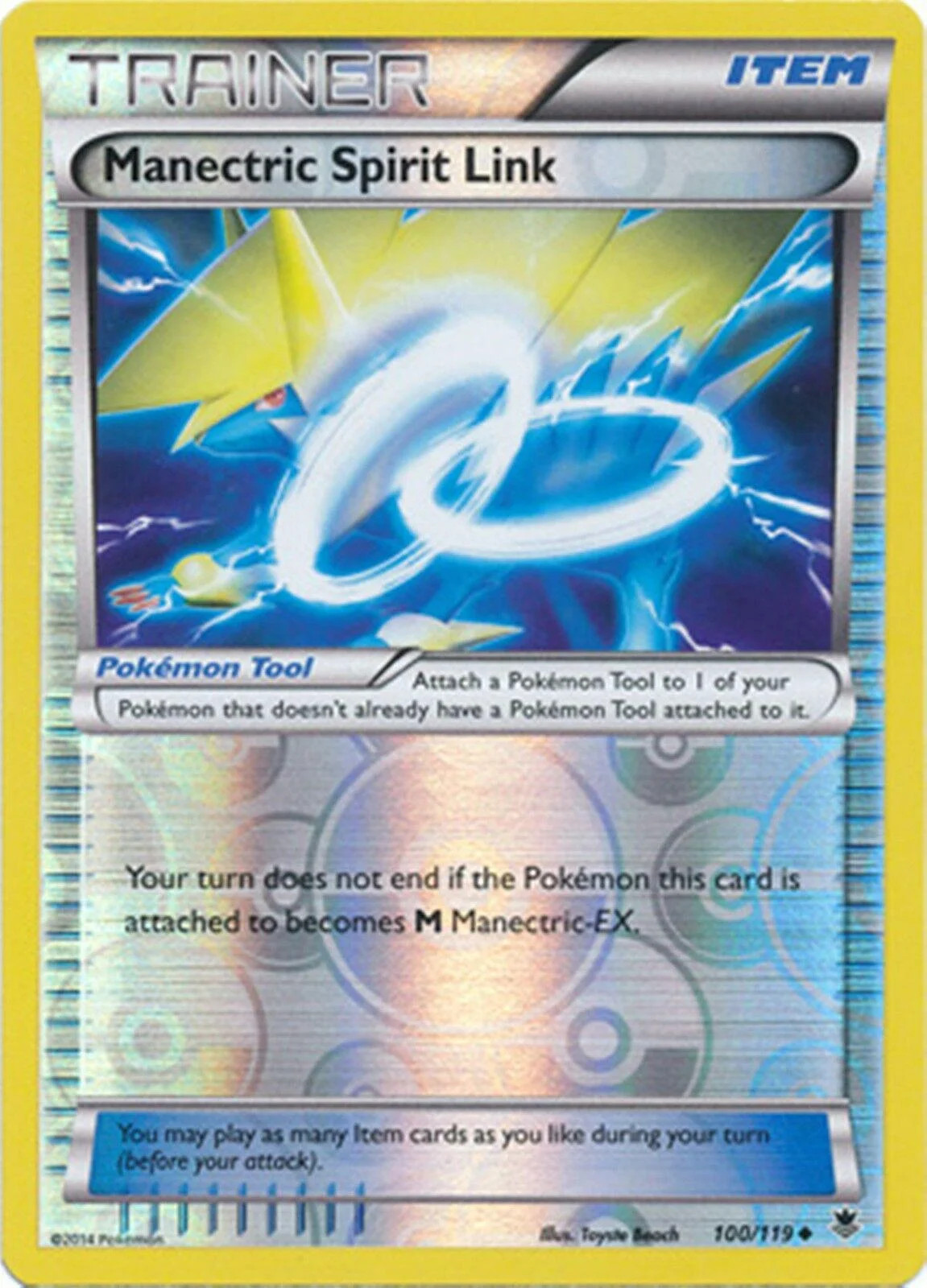 Vínculo Espiritual de Manectric #100 — Fuerzas Fantasmales (Reverse Holo)