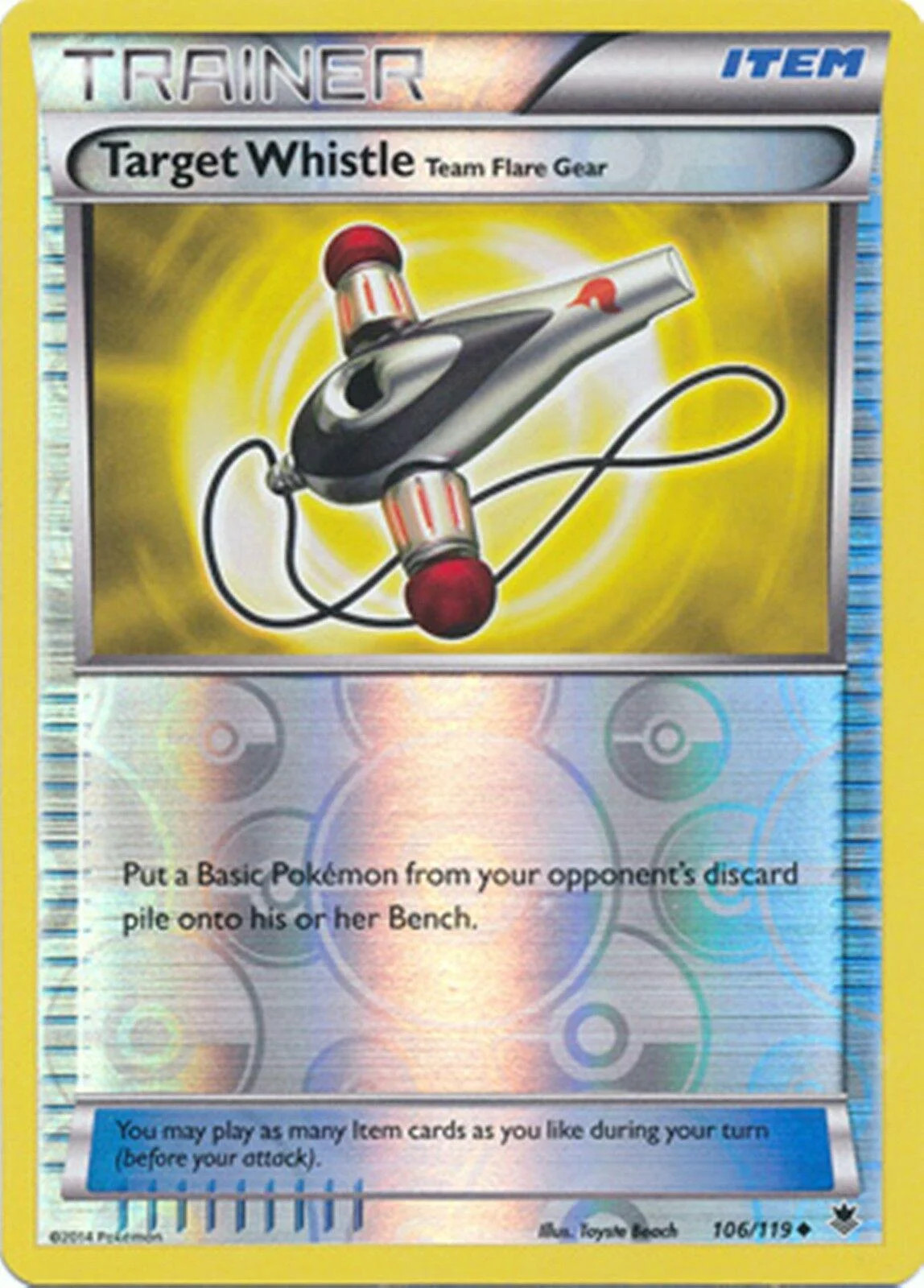 Target Whistle Team Flare Gear #106 — Phantom Forces (Reverse Holo)