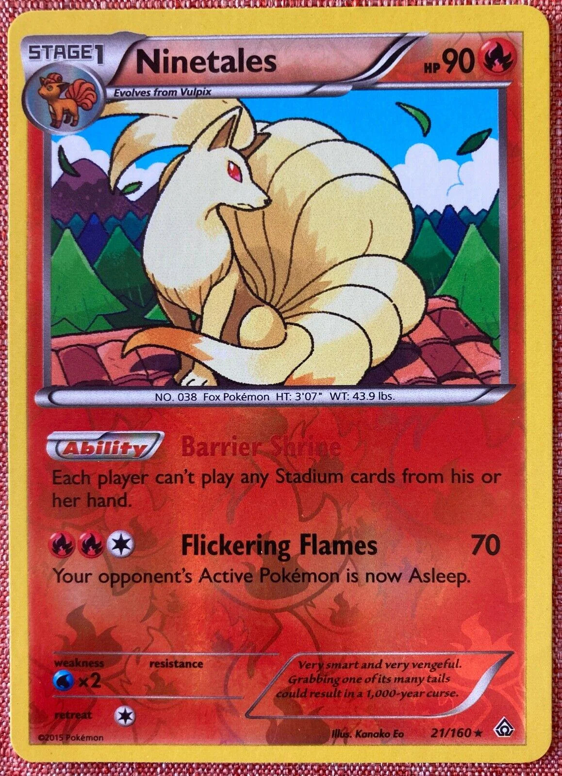 Ninetales #21 — Duelos Primigenios (Reverse Holo)