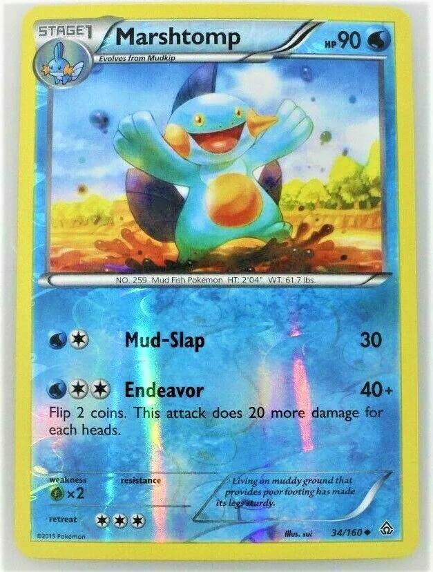 Marshtomp #34 — Duelos Primigenios (Reverse Holo)