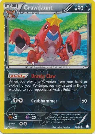 Crawdaunt #92 — Conflito Primitivo (Reverse Holo)
