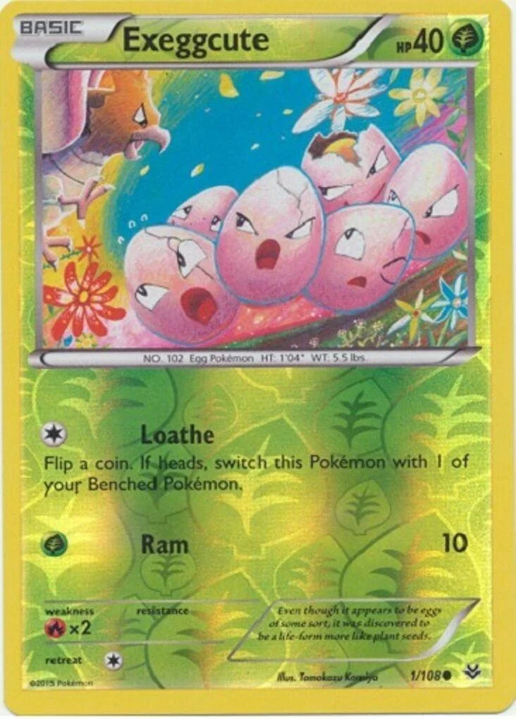 Exeggcute #1 — Furie Volanti (Reverse Holo)