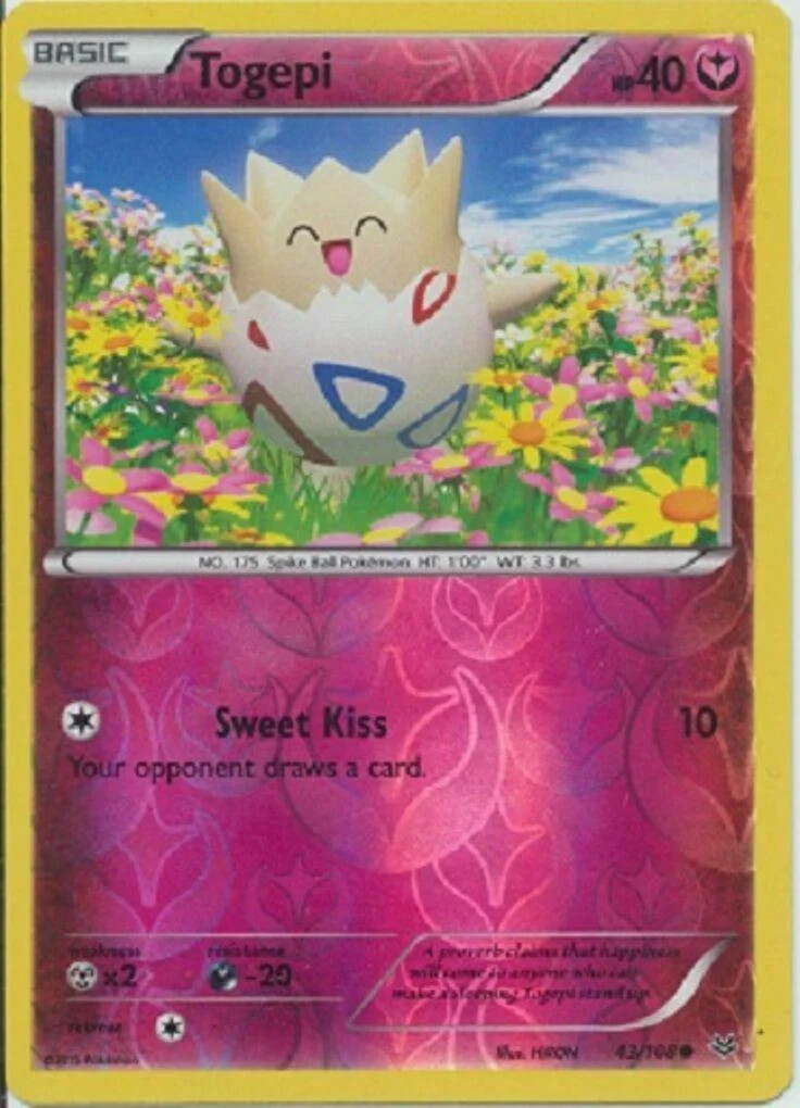 Togepi #43 — Cielos Rugientes (Reverse Holo)