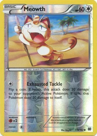 Meowth #114 — Turbo Blitz (Reverse Holo)