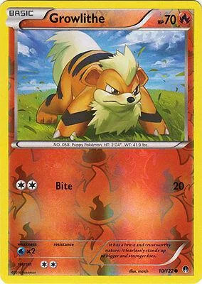 Growlithe #10 — Turbo Crash (Reverse Holo)