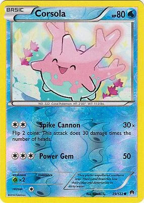 Corsola #29 — Turbo Crash (Reverse Holo)