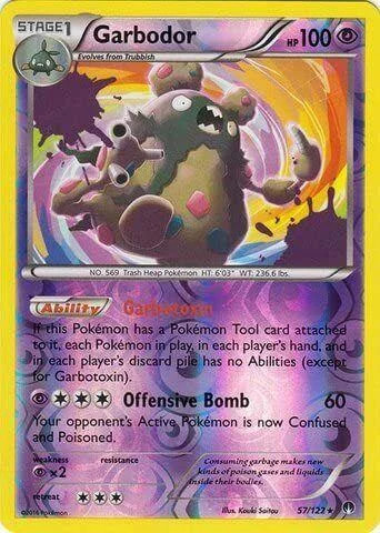 Garbodor #57 — Turbo Colisão (Reverse Holo)