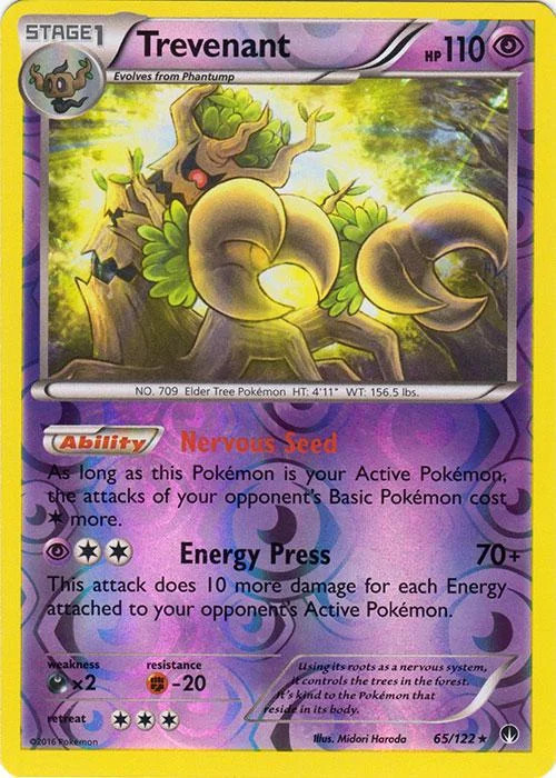 Trevenant #65 — Turbo Crash (Reverse Holo)