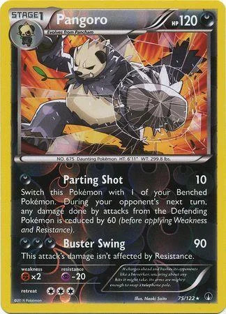 Pangoro #75 — Turbo Colisão (Reverse Holo)