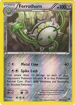 Ferrothorn #80 — Turbo Crash (Reverse Holo)