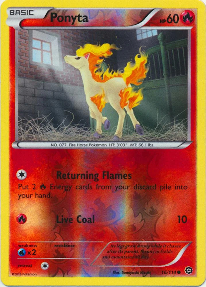 Ponyta #16 — Vapori Accesi (Reverse Holo)