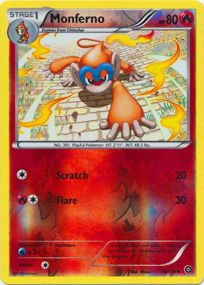 Monferno #19 — Cerco de Vapor (Reverse Holo)