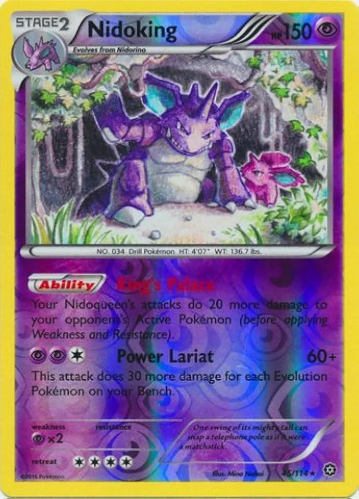 Nidoking #45 — Cerco de Vapor (Reverse Holo)