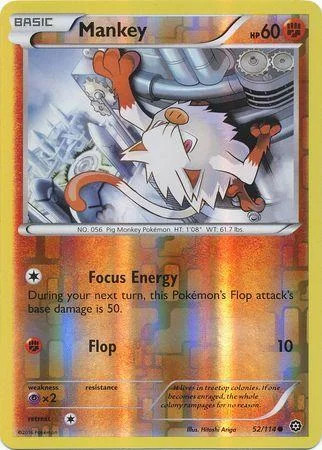 Mankey #52 — Steam Siege (Reverse Holo)