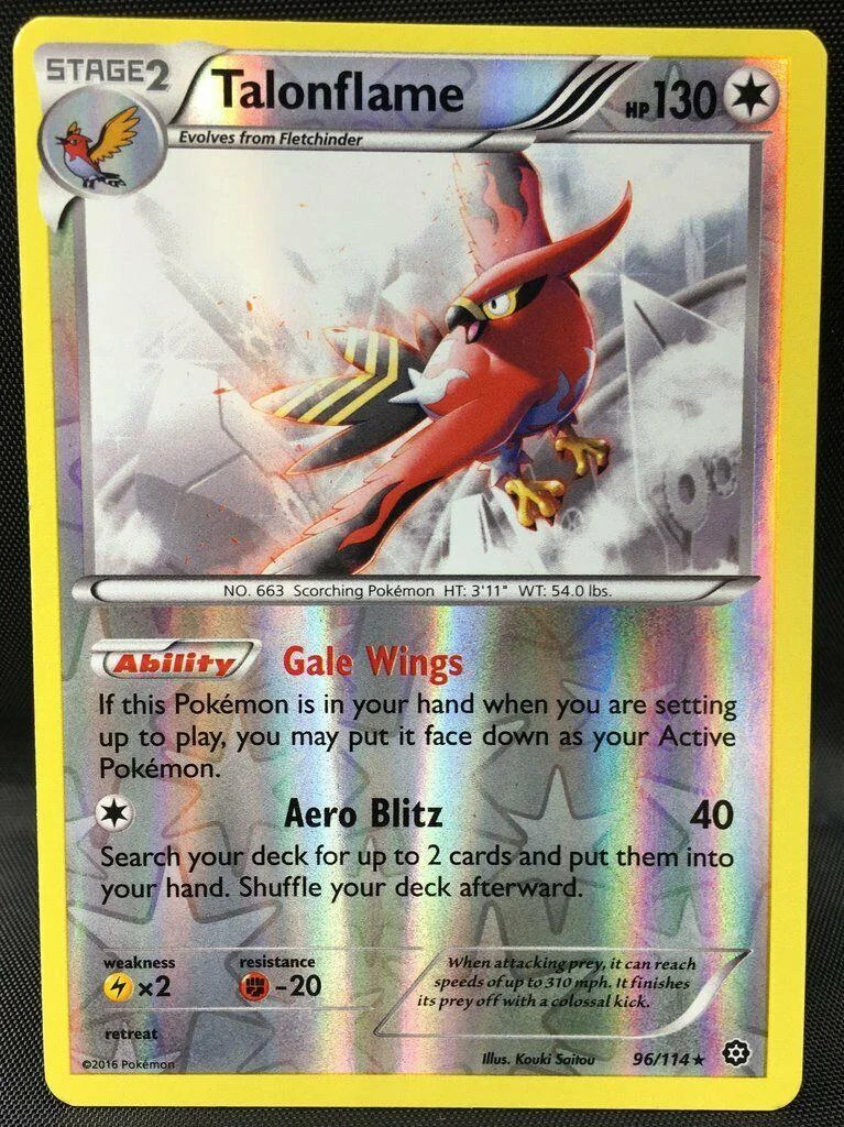 Talonflame #96 — Asedio de Vapor (Reverse Holo)