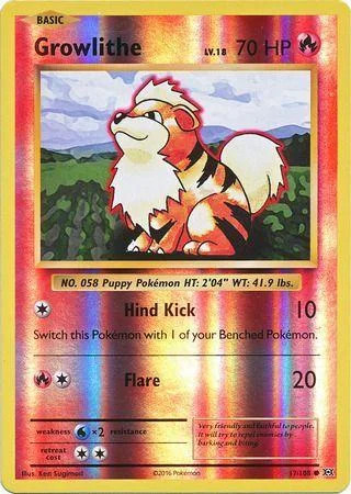 Growlithe #17 — Evoluzioni (Reverse Holo)
