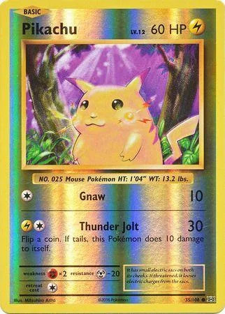 Pikachu #35 — Evolution (Reverse Holo)